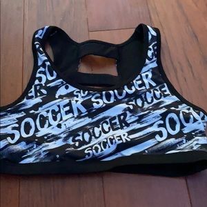 Soccer sports bra